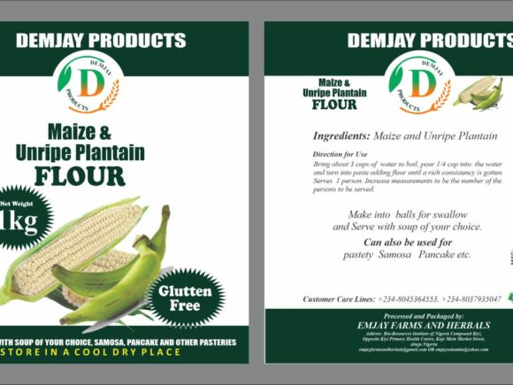 mazie and prlantain flour emjay product
